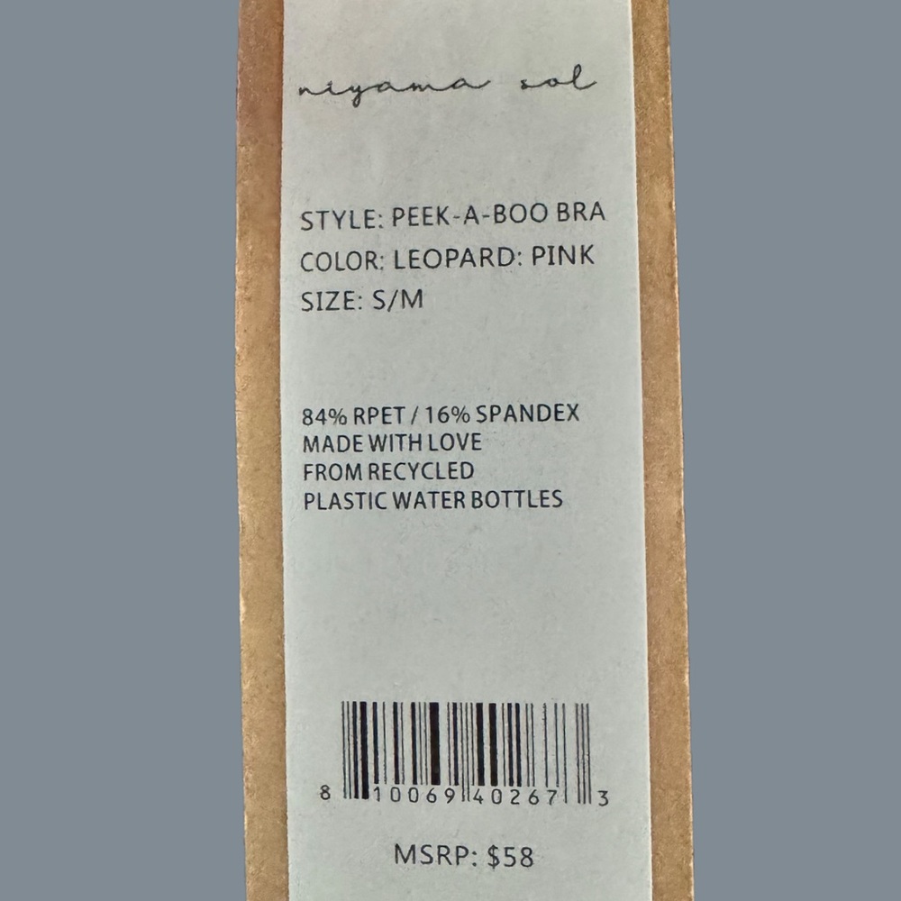*NWT* Niyama Sol peek-a-boo leopard sports bra - Picture 3 of 3